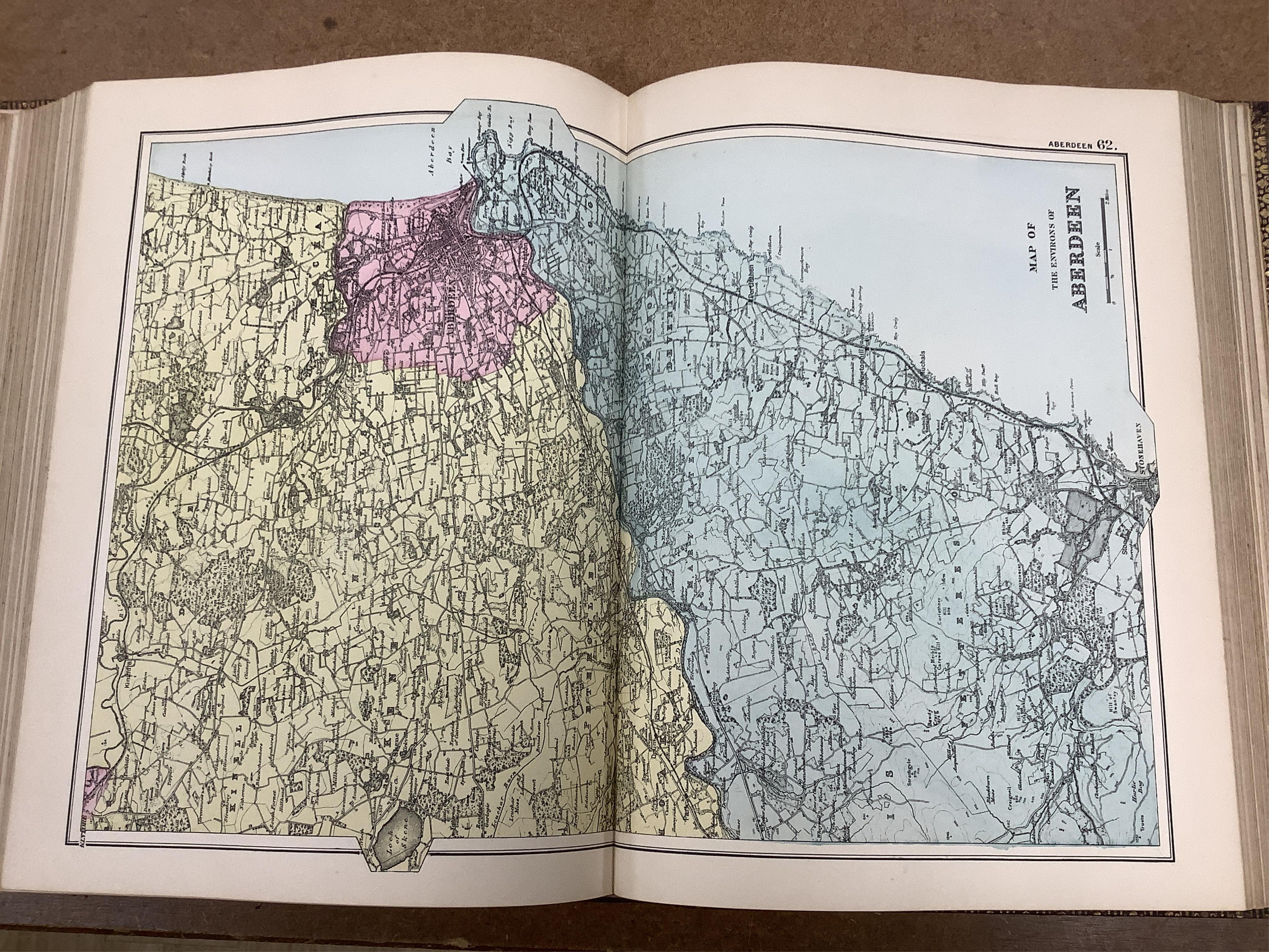 George W. Bacon, New Large Scale Atlas of the British Isles from the Ordnance Survey with Plan of Towns